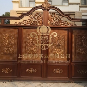上海别墅庭院大门铝艺大门2