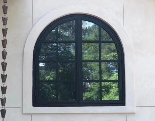 铁艺拱窗双层钢化Low-e隔热玻璃
