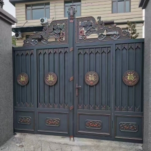  上海墅传电动铝艺大门铁艺大门款式10