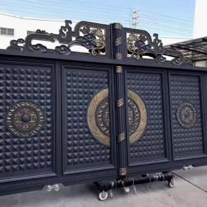 上海墅传电动铝艺大门铁艺大门款式11